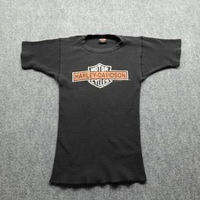 Vintage 1992 Harley-Davidson Motorcycles Waffle Knit Thermal T-Shirt Men's L USA