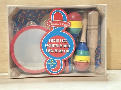 Melissa & Doug Band-in-a-Box  Clap! Clang! Tap!  10 Piece Musical Instruments