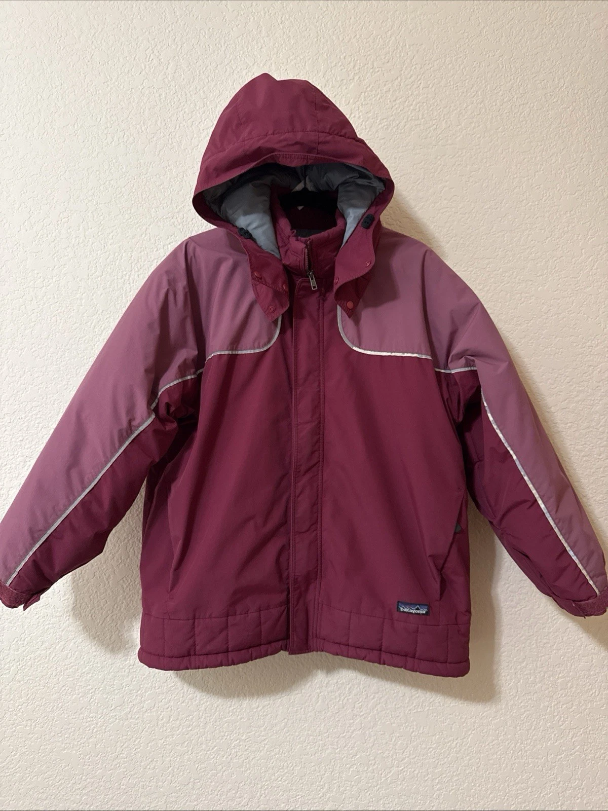 VTG Patagonia Kids' Guide Parka red/magenta Snowboard Ski Jacket Sz XL (14) Hood