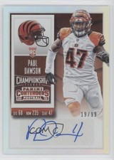 2015 Panini Contenders Rookie Championship Ticket /99 Paul Dawson #135 Auto 0c2