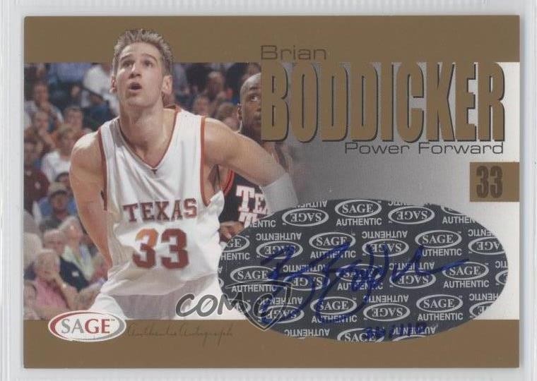 2004-05 Sage Auto Basketball Authentic Gold 36/110 Brian Boddicker #A3 Auto 0f8