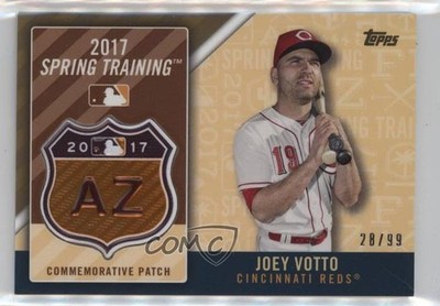 2017 Topps MLB Spring Training Logo Gold 28/99 Joey Votto #MLBST-JV Patch 1ek2