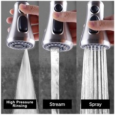Brushed Nickel Faucet Spray Nozzle Replacement, 15 Adapters