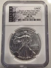 2014 W NGC MS70 1 oz Silver - ALS Slab - First Release