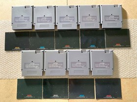 LOT OF 9 5-Screw Black Box NES Games (Balloon Soccer Mario) - CARTS + MANUALS