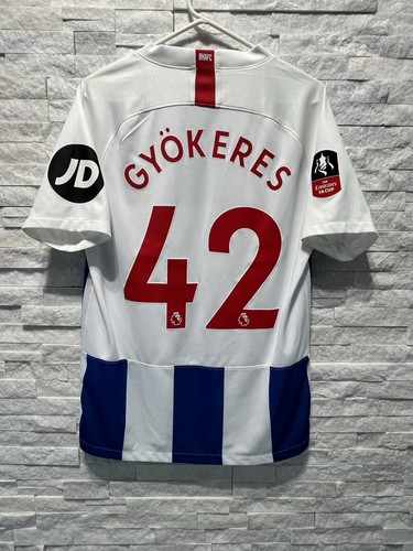 Nike Brighton Hove Albion Home 18/19 Fa Cup Gyökeres #42 England Soccer Jersey