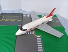Retired Lego City Airplane (Jet) and Pilot from 2010 Airport Set 3182 Base Plate