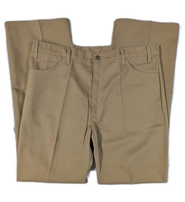Vtg Levi s 517 Sta-Prest 42x34 NOS Brown Bedford Cord Bootcut Pants Black Tab