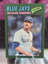 2026 Topps Heritage Green Border #210 Shane Bieber Blue Jays