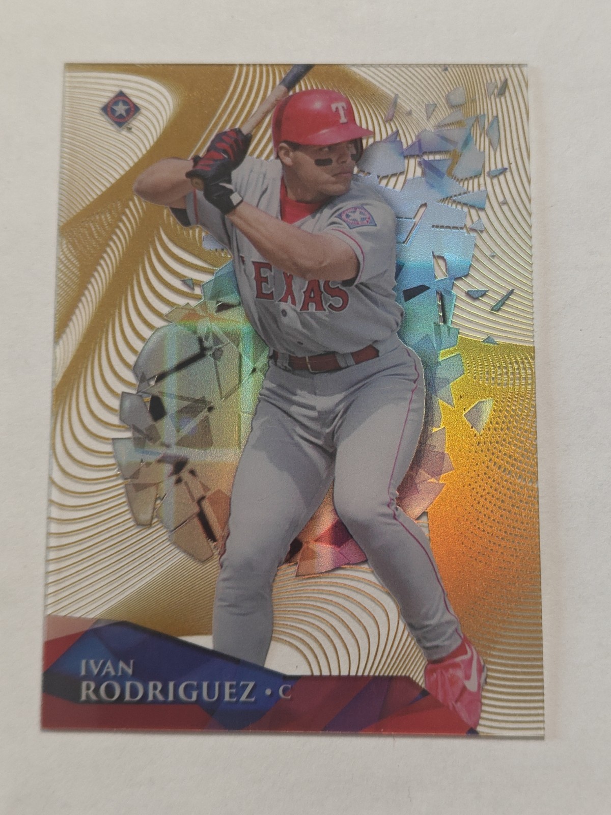2014 Topps High Tek  American League Ivan Rodriguez #HT-IR Gold Diffractor 54/99