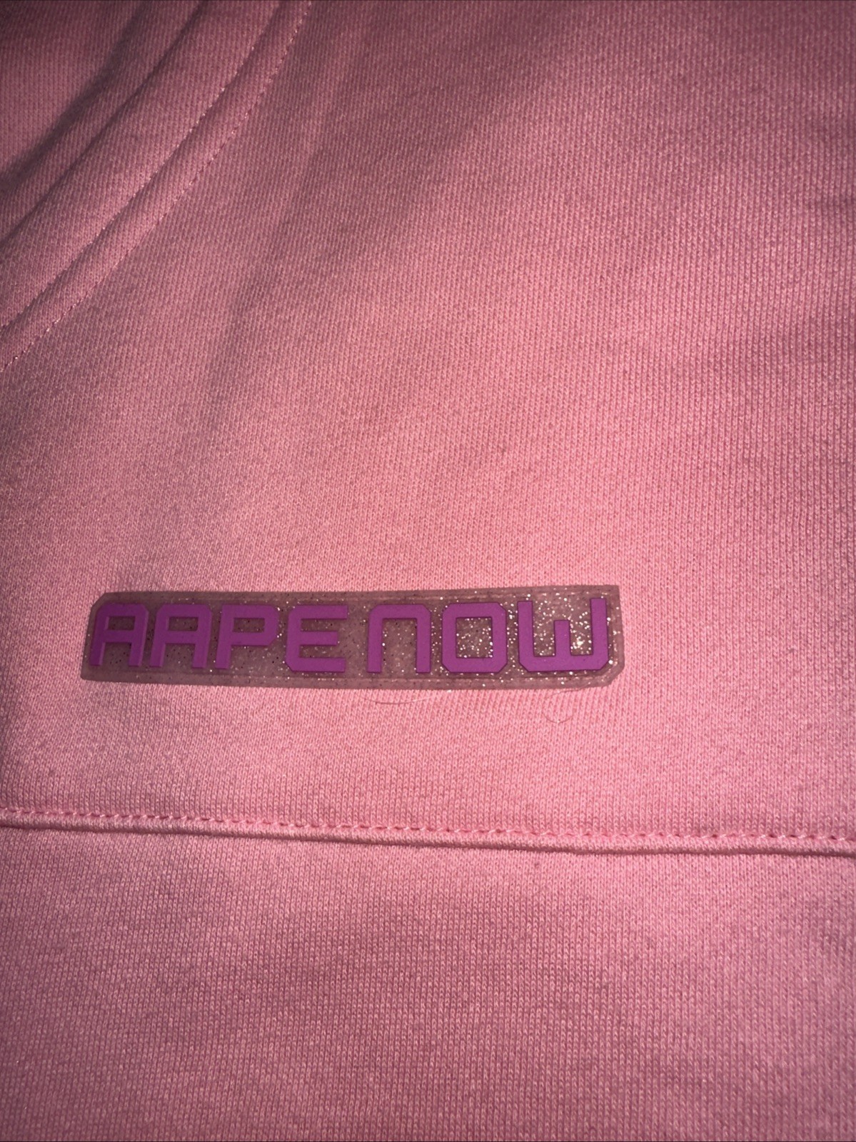 AAPE by A Bathing Ape Pink Purple Camouflage Hoodie Dress  X-Small NWT AD image 4