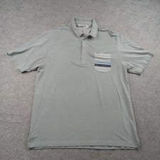Travis Mathew Polo Shirt Mens Large Gray Pima Cotton Short Sleeve Golf Stretch