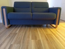 Stressless Fiona 2 Seater Sofa – Ekornes – Blue Calido Fabric, Immaculate