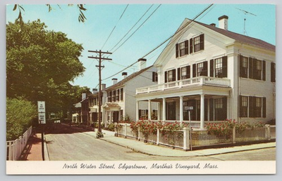 #ad North Water Street Edgartown Martha#x27;s Vineyard Massachusetts Postcard #0994 $8.99