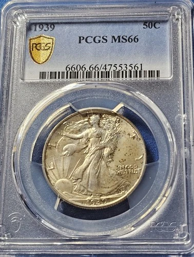 1939 Walking Liberty Half Dollar, PCGS MS-66