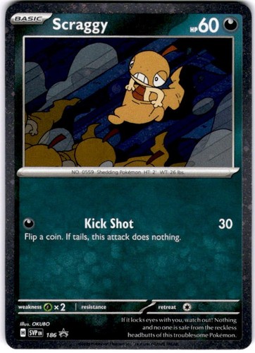 Scraggy (Cosmos Holo) - 186 - NM - SV: Scarlet & Violet Promo Cards