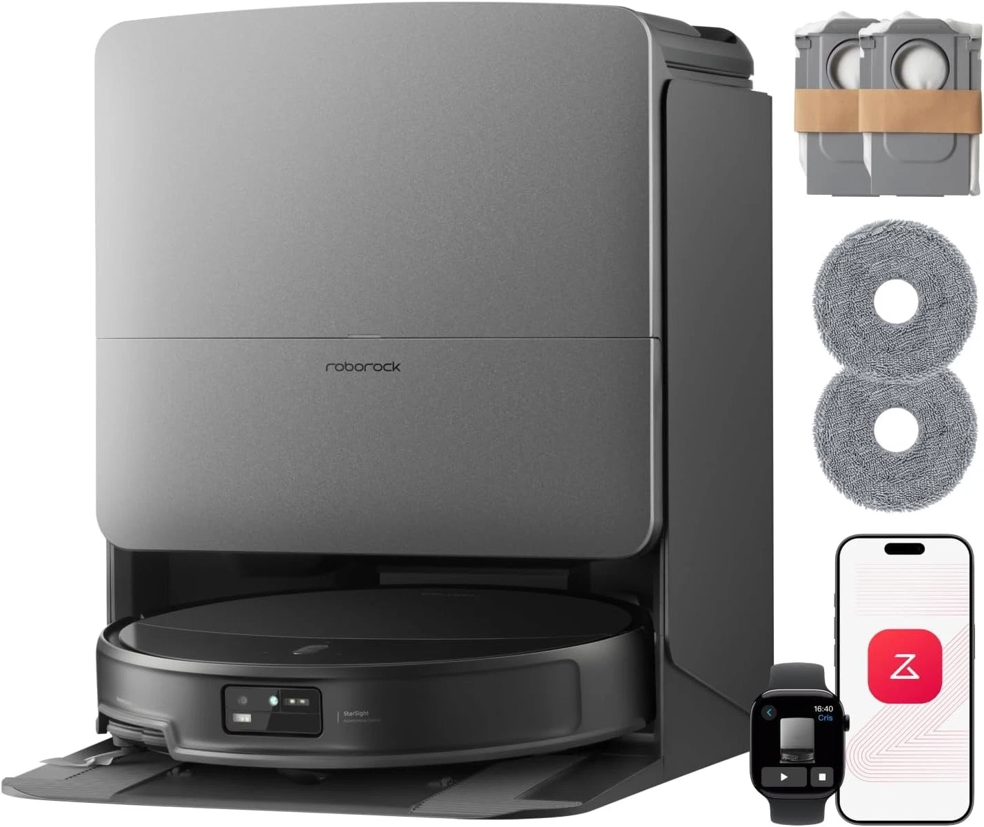 Roborock Saros 20 Set Robot Vacuum Cleaner with Mop, 36,000 Pa Suction, 3.46 New
Opens in a new wind