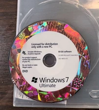 Microsoft Windows 7 Ultimate CD in case Pre-owned Free Shipping