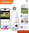 3K HD Light Bulb Security Camera - Wireless Indoor/Outdoor Surveillance System
