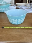 Vintage Pyrex #473 Turquoise Blue Amish Butterprint 1 QT Casserole Dish No Lid