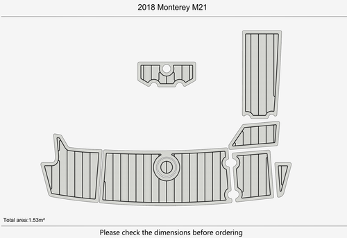 2018 Monterey M21 Anti-slip Custom EVA  foam faux teak marine deck flooring - Foto 3 di 13