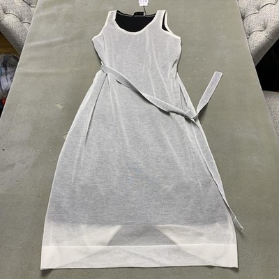 Proenza Schouler White Label Simmons Tank Dress Womens Medium White Sheer Knit