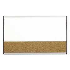 Quartet Magnetic Dry-Erase/Cork Board, 18 x 30, White Surface, Silver Aluminum