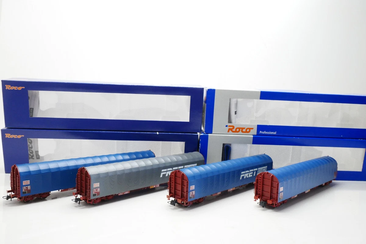 Roco HO 46640 - Lot De 2 Wagons DB à Parois Coulissantes - Neuf En Boîte