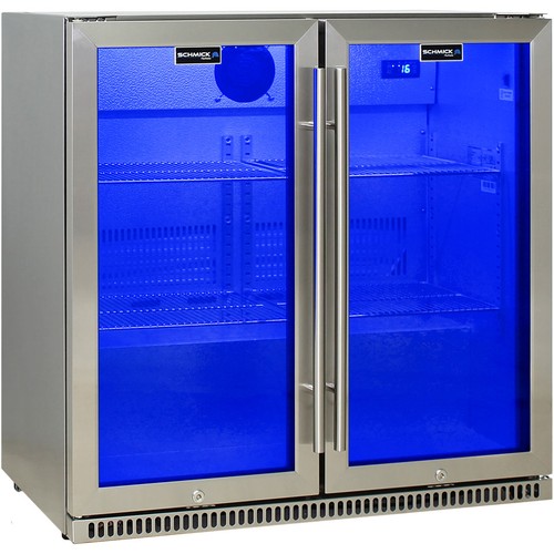 Schmick Stainless Bar Fridge 2 Door With Heated Glass and Triple Glazing - Picture 2 of 10