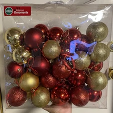 WINTER WONDER LANE Multicolor Shatterproof Ornaments Set Of 44