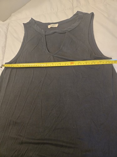 Promesa Size M Modal Super Soft Classic Black Tank Dress Made In USA Casual - Picture 7 of 12