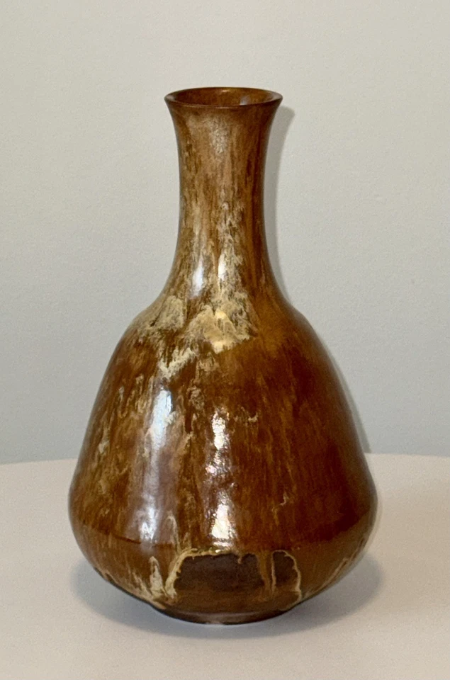 Polia Pillin Mid-Century Modern Drip Glaze Studio Large 10” Pottery Vase  - Image 3 of 4