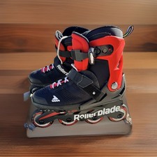 Rollerblade Microblade 4WD Inline Skates - Adjustable Size 2-5 Red Black