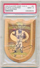 1999 Contenders Daunte Culpepper ROY Contenders Auto Rc #ROYC-4 (019/100) PSA 9