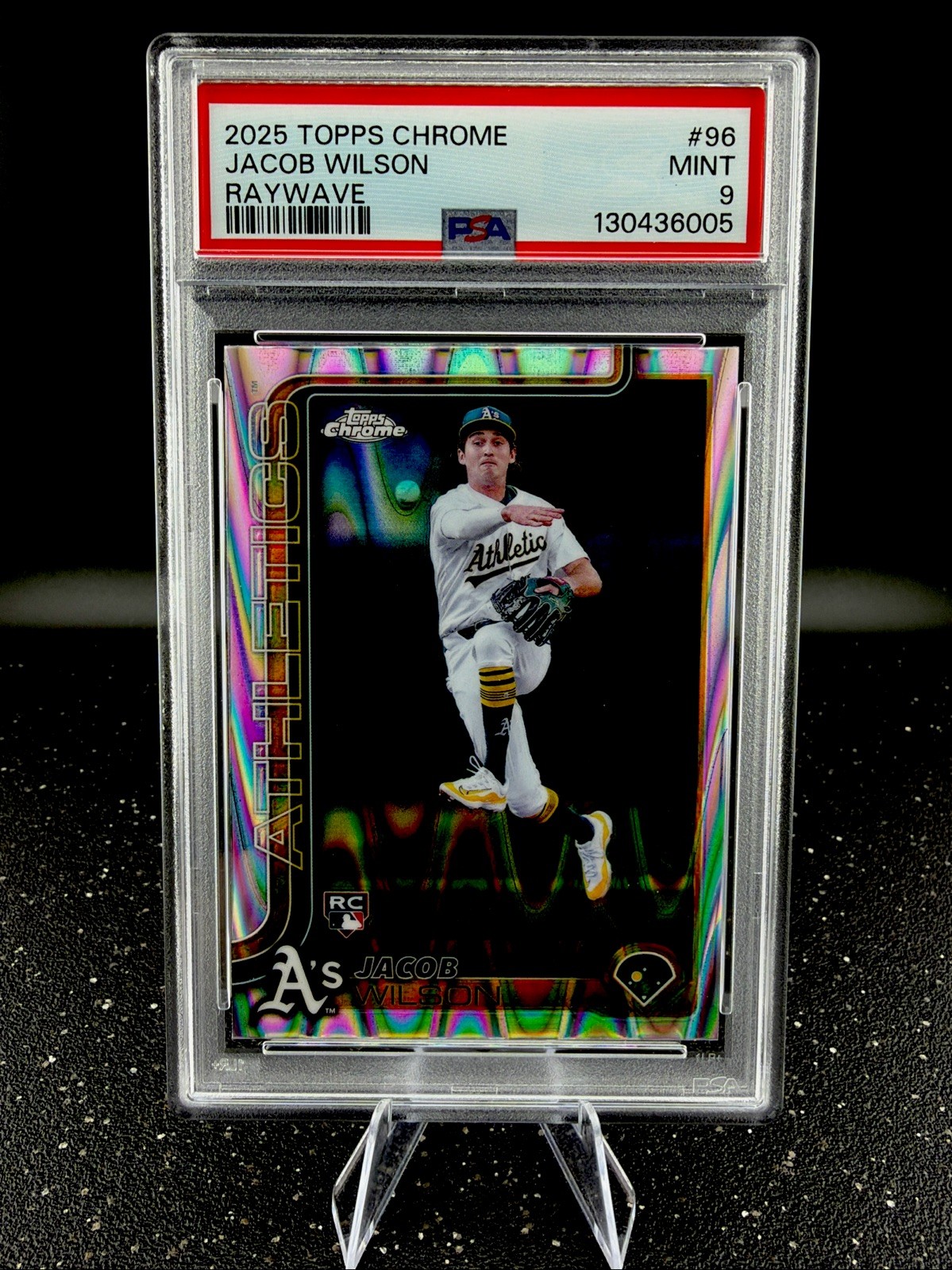 2025 Topps Chrome #96 Jacob Wilson - RayWave RC PSA 9