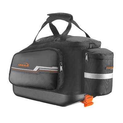 HECKTASCHE FAHRRAD IBERA COMMUTER BAG SCHWARZ 17L BEFESTIGUNG GEPÄCKTRÄGER SYSTEM