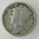 1916 Mercury Dime - Nice Very Good VG 10c