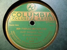 1921 German Schlager KURT RASQUIN Rattenfänger von Hameln/ Tyroler Kind COLUMBIA