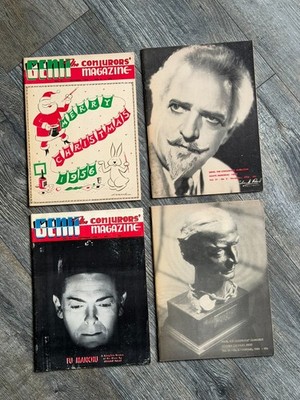 GENII Magazine 1956 4pc Lot Conjuring Magic Magician Magic Tricks Collection