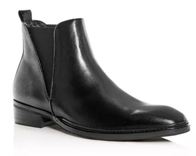 Karl Lagerfeld Black Leather V Core Chelsea Boots Size 9