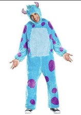Disfraz Disney Monsters Inc Sulley Adulto Talla M Peluche Azul Usado Usado en Excelente Condición