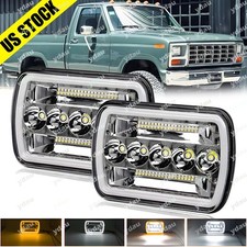 Pair For Ford F-150 1981 1982 1983 1984 7x6 5x7 Led Headlights Hi Lo Beam H6054 Pair For Ford F-150 1981 1982 1983 1984 7x6 5x7 Led Headlights Hi Lo Beam H6054