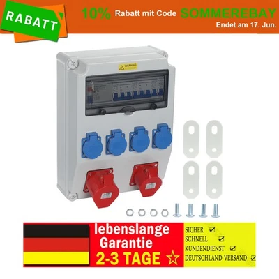 Stromverteilerkasten Tragbar Wandmontage Mobil 16A 32A Outdoor geeignet 230V - Bild 1 von 4