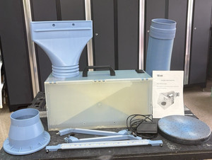 Portable Hobby Airbrush Paint Spray Booth Odor Extractor with 3 LED Light Strips