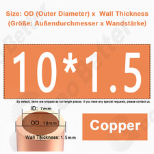 1.8mm/2mm/3mm-16mm Microbore Soft Copper Tube Pipe Coil Refrigeration Water Gas