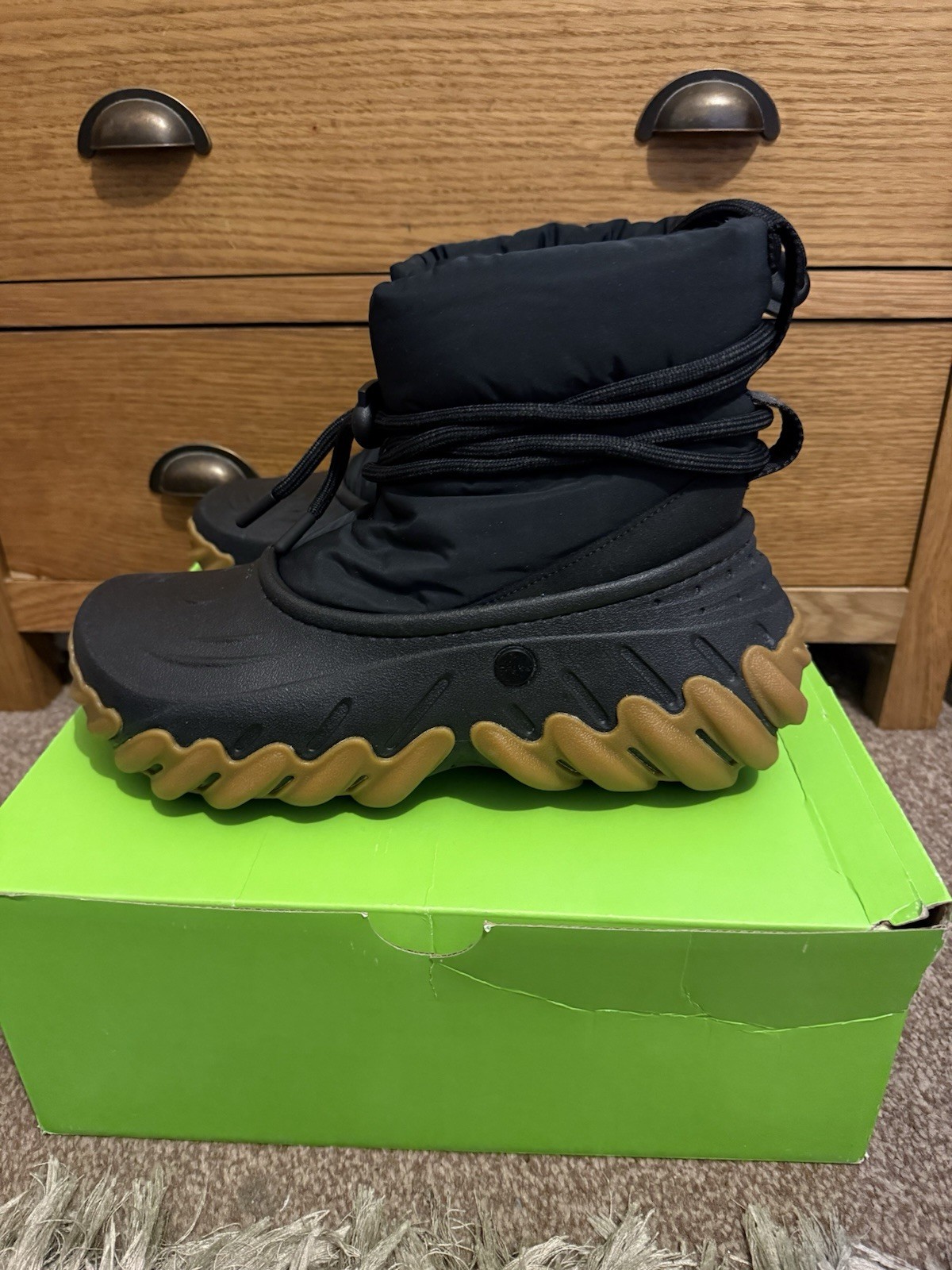 Crocs Echo Boots Unisex Insulated Black Gum Uk Size 7 New & Boxed £115RRP image 2