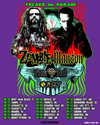 Rob Zombie Freaks On Parade 2026 Poster