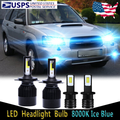 For Subaru Forester 2003-2005 - LED Headlight High/Low 9003+H3 Fog Bulbs 4X C9L