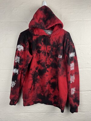 Lurking Class sweatshirt Hoodie Black Red Tie Dye