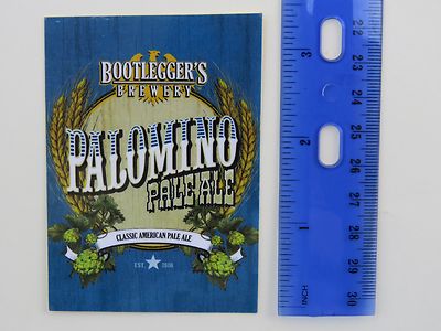 Beer STICKER ~ BOOTLEGGER'S Brewing Co Palomino Pale Ale ~ Fullerton ...